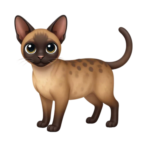 Small sepia Singapura cat with large eyes and oversized ears