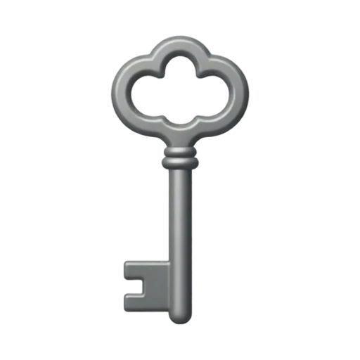 Antique skeleton key with ornate circular bow and warded bit