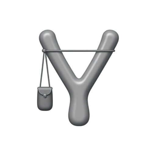 Slingshot with Y-shaped wooden frame and two elastic bands