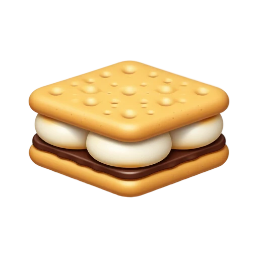 Graham crackers sandwiching a toasted marshmallow and melting chocolate