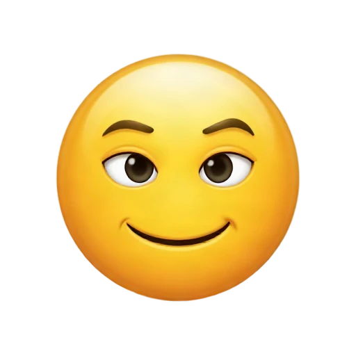 Smug grin emoji face
