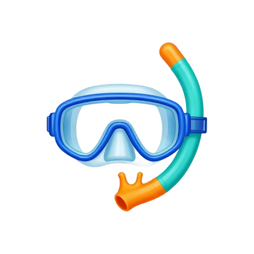 Snorkel tube and diving mask set