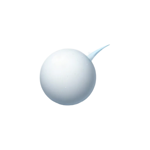 Flying snowball emoji
