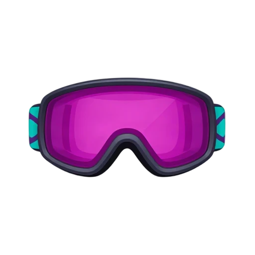 Mirrored snowboard goggles with colorful strap