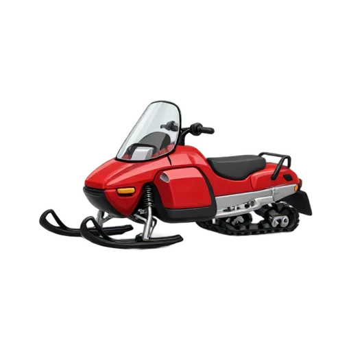 Red snowmobile