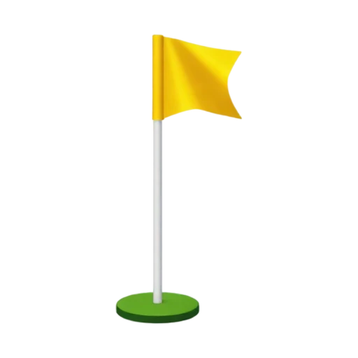 Yellow soccer corner flag
