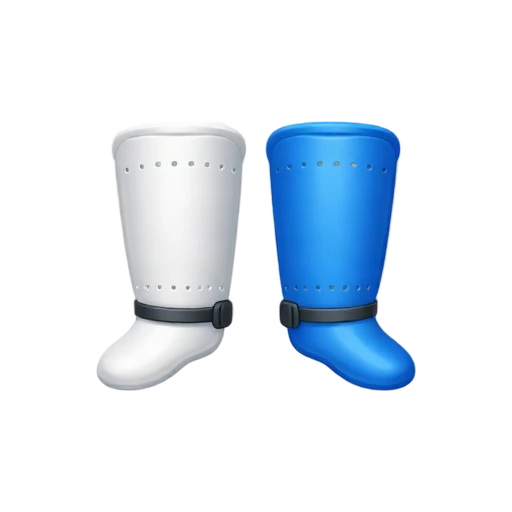 Pair of soccer shin guards with straps