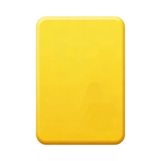 Bright yellow soccer referee card
