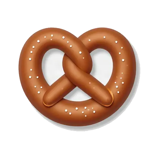 Soft baked pretzel with coarse salt