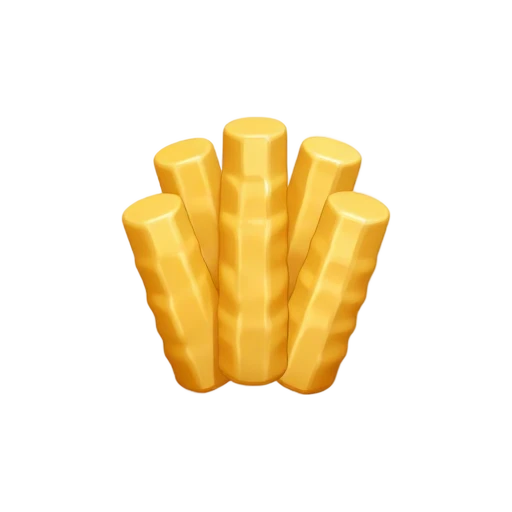 Golden straight fries with visible wavy ridges
