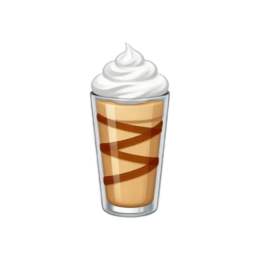 Tan peanut butter milkshake with whipped cream