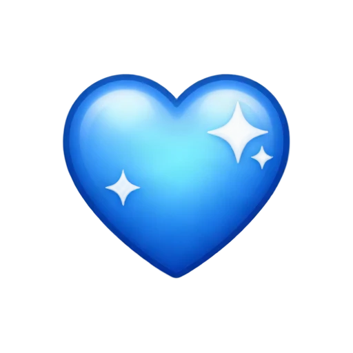 Sparkling blue heart emoji