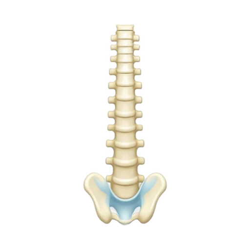 Human spine and sacrum anatomy emoji