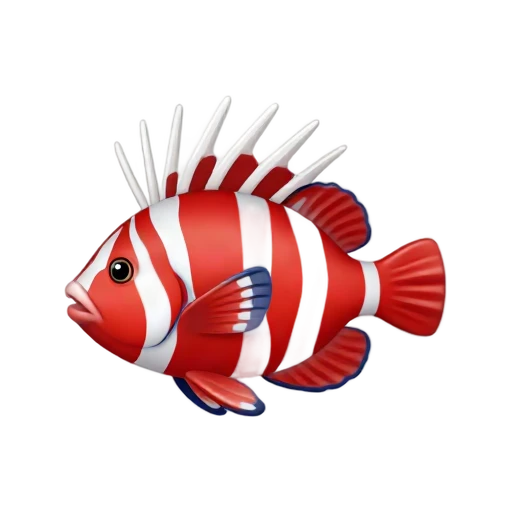 Striped spiny lionfish emoji