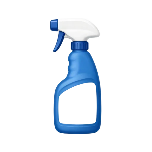 Blue cleaning spray bottle
