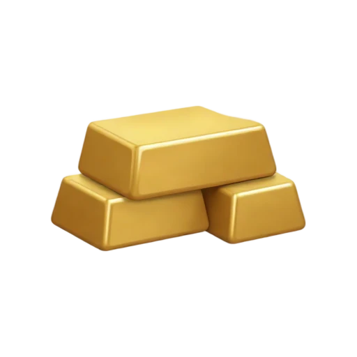Three gleaming gold bars arranged in a compact pyramid