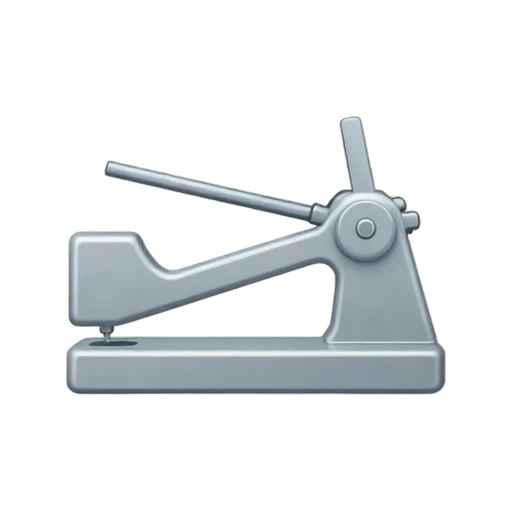 Staple gun with spring lever and narrow stapling nose