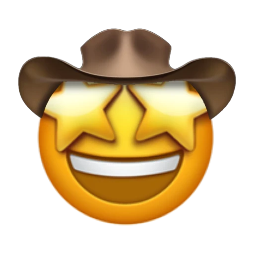Star Struck Cowboy on a transparent background with a brown cowboy hat.