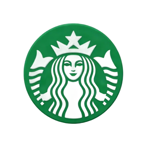 Green Starbucks mermaid logo emoji