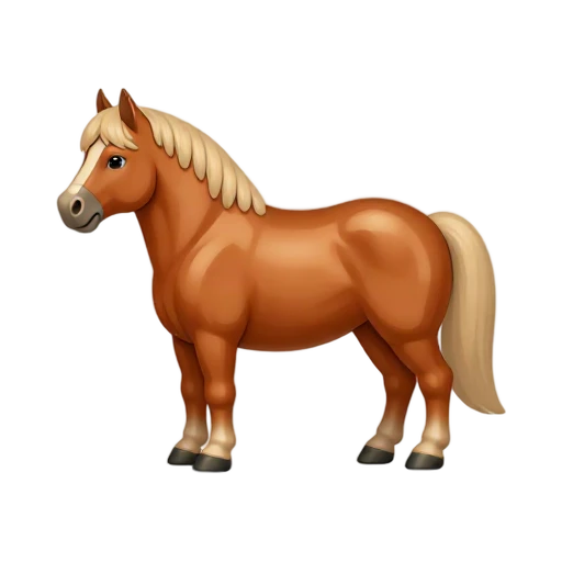 Chestnut Suffolk Punch horse emoji