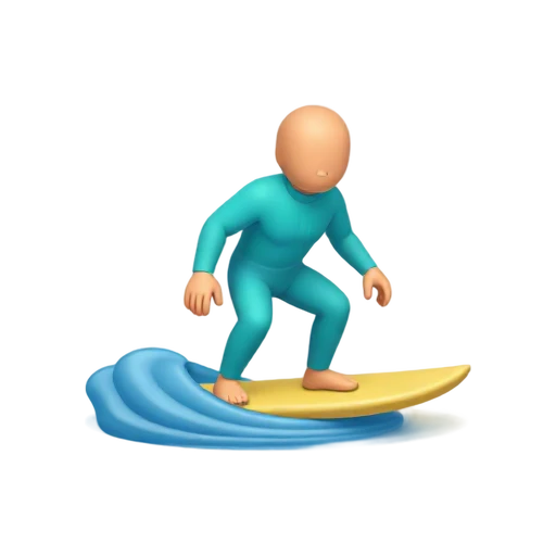 Surfer in turquoise wetsuit riding a wave