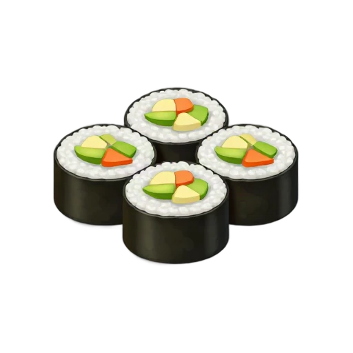 California roll sushi pieces