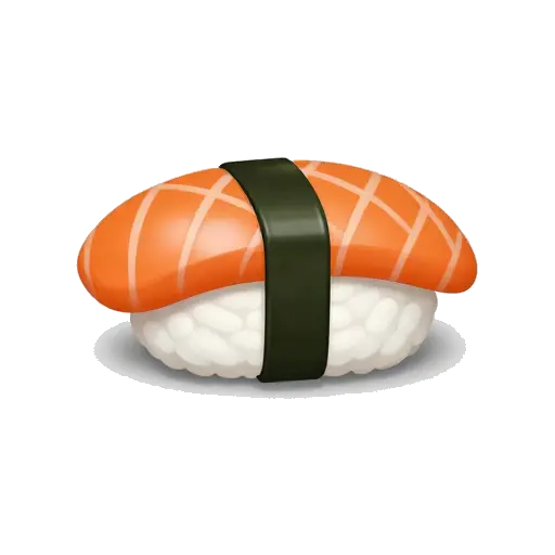 Salmon nigiri sushi with rice and nori