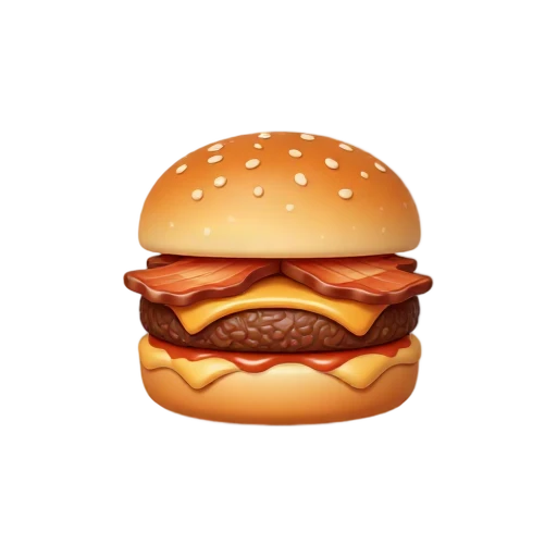 Sweet and spicy bacon burger emoji