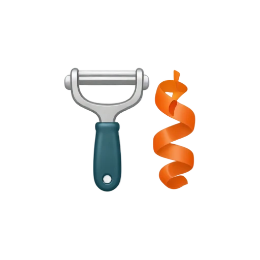 Swivel vegetable peeler with carrot ribbon