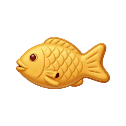 Golden Japanese taiyaki pastry shaped like a fish