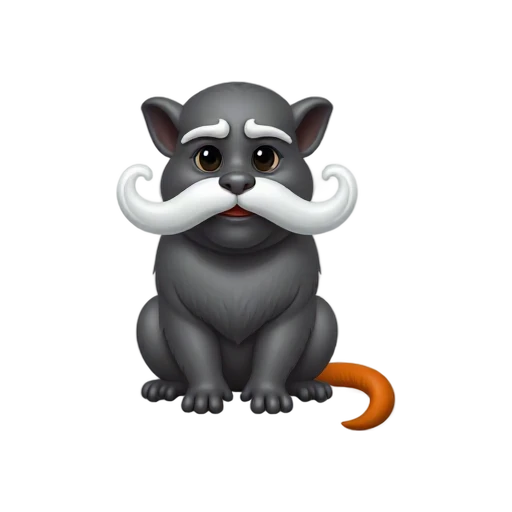 Emperor tamarin with white mustache emoji