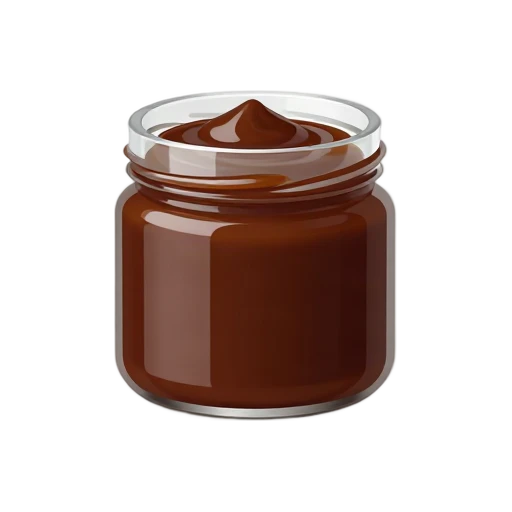 Glass jar filled with thick glossy dark brown tamarind paste