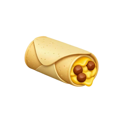 Breakfast taquito with cheese emoji