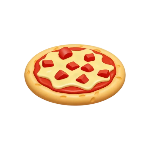 Small round layered tortilla pizza with cheese and tomato