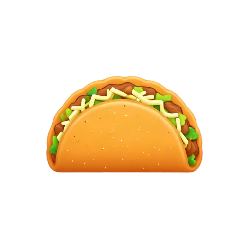 Orange cheese-seasoned crunchy taco shell with filling