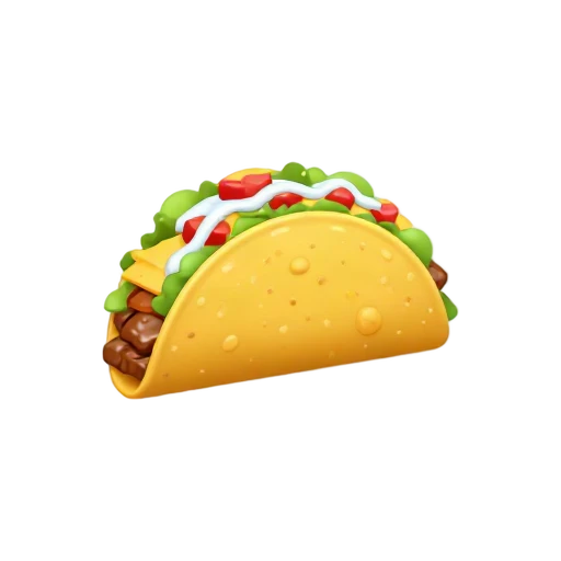 Crunchy taco topped with lettuce cheese tomato and sour cream