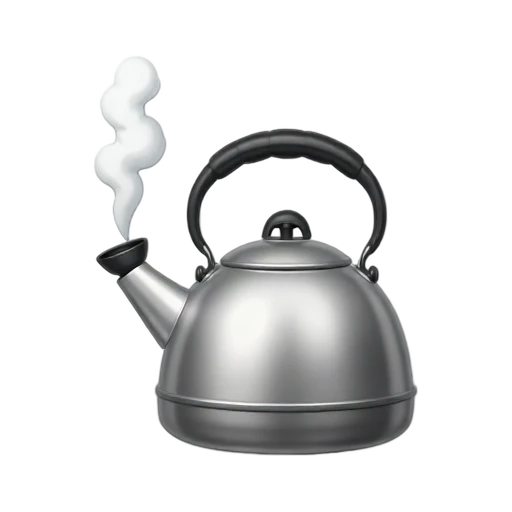 Stainless steel whistling kettle with steam