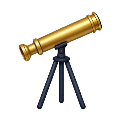 Brass telescope on a tripod