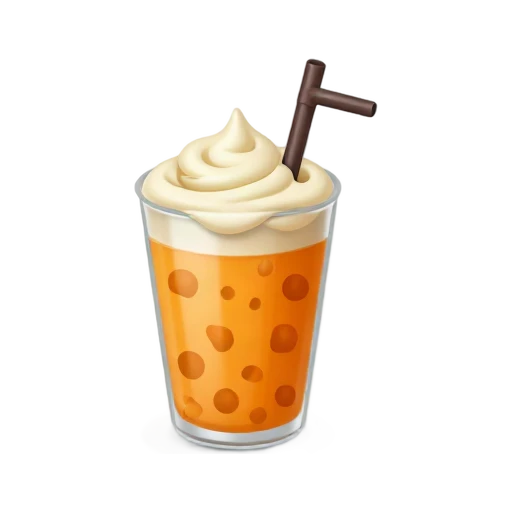 Orange Thai iced tea emoji