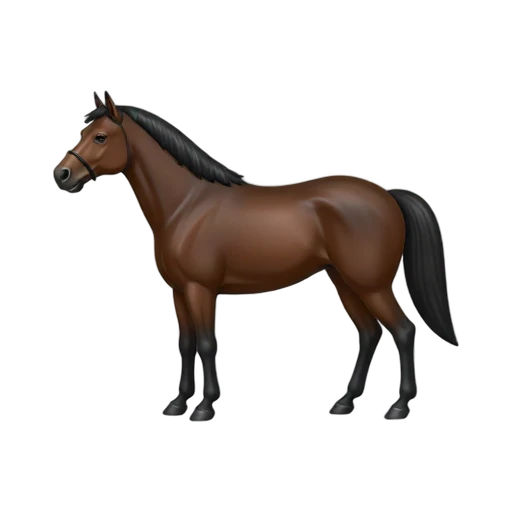 Bay Thoroughbred horse emoji
