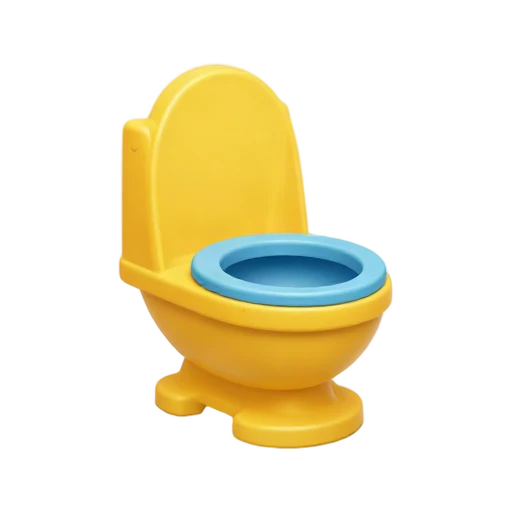 Toddler potty chair with low backrest, removable bowl, and small stable base