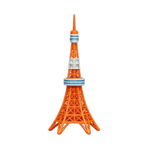 Tokyo Tower: orange-and-white lattice tower and observation decks.