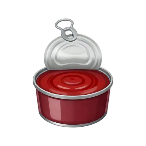 Small tomato paste can with dense red paste visible
