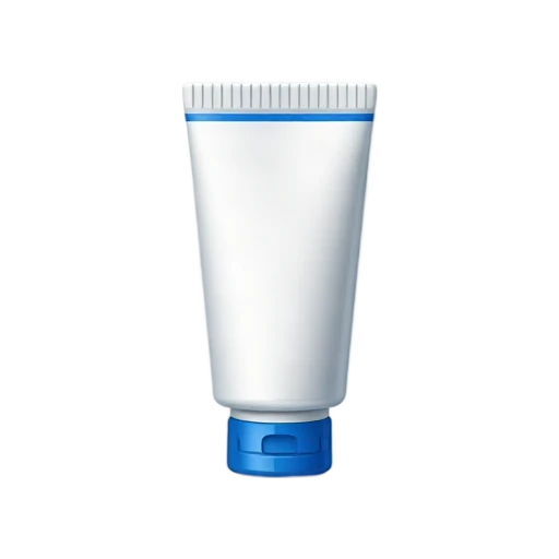 White toothpaste tube