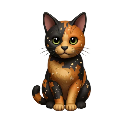 Black and orange tortoiseshell cat emoji