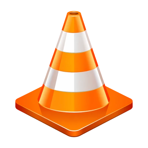 Orange traffic cone with square base emoji