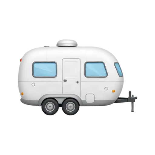 White travel trailer emoji