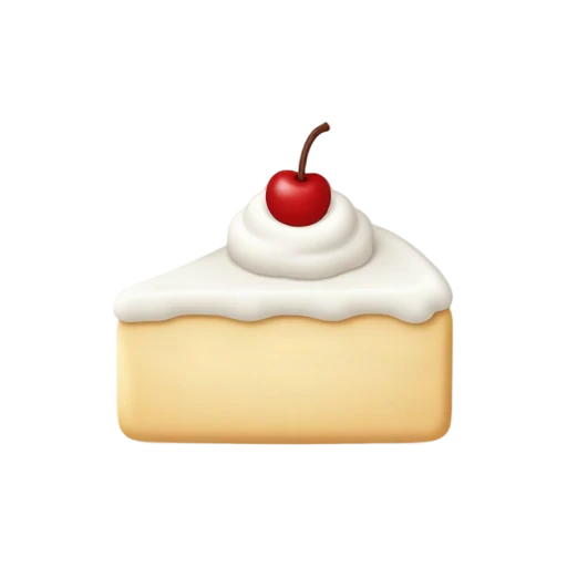 Tres leches cake slice emoji