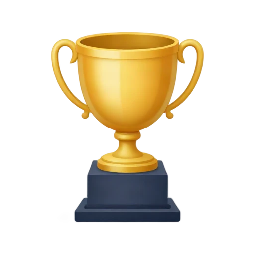 Gold trophy cup