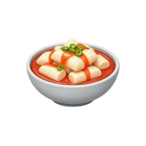 Korean tteokbokki rice cakes emoji